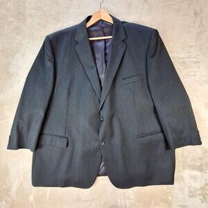 Joseph & Feiss Suit Jacket Mens 56 Regular Gray Wool Single Vent 2 Button 54W